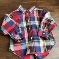 90cm 24M Ralph Lauren チェック柄シャツ