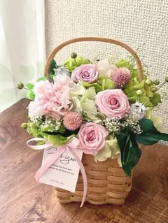 ＊*..happy day..＊°.お花が溢れるフラワーバスケット　お花の贈り物 happy day..＊°.お花が溢れるフラワーバスケット お花の贈り物 - メルカリ