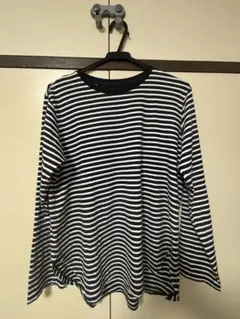 ボーダーロンT 長袖カットソー 白黒