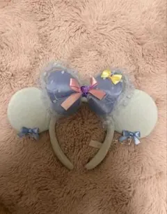 ディズニー　ミニー　カチューシャ　希少　水色