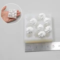 #0315シリコンモールド　クリーム　ミニチュア　スイーツ　立体型　レジン　粘土