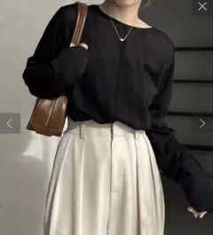 ウール混　ニット　ロンT