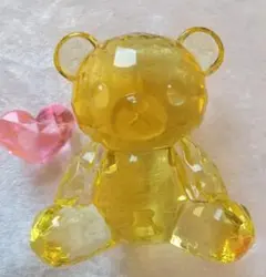 黄色　くま◇アクリルアイス　アクリルストーン　置物◇