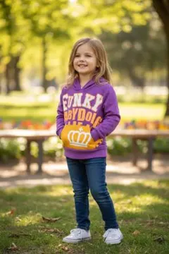 BABYDOLL フード付きパーカー 紫　120cm