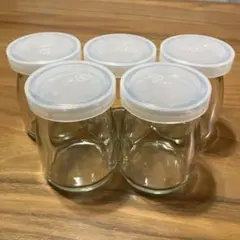 プリン容器　ガラス　耐熱　ふた付き　90ml ５個セット