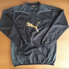 PUMA プーマ ブラック ゴールド長袖 ピステ Vネック