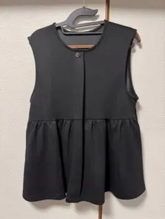 Chez toi ペプラムベスト ブラック