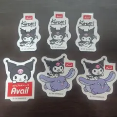 Kuromi ステッカー 6枚セット Avail