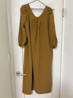 2Wayネック パフスリーブワンピース