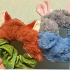 動物耳付きヘアアクセサリー 2個セット