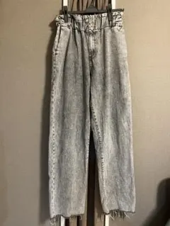 ZARA グレー ワイドレッグデニム　36size