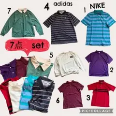 メンズ ポロシャツ まとめ売り ゴルフ アディダス ナイキ ユニクロ セット