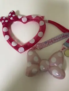 ミニーパルパルーザ　ハートフルリング　& リボン型スナックケース　スーベニア