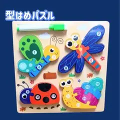 型はめパズル【トンボ他】形合わせ　お絵かきボード　モンテッソーリ　知育玩具のサムネイル