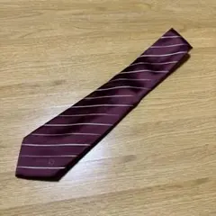 dunhill バーガンディ ストライプ ネクタイ