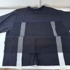 ON/OFF メッシュレイヤードTシャツ ブラック