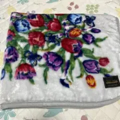 新品レイクアルスターLake alster膝掛け花柄ブランケット毛布ハーフケット