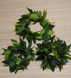 緑色の葉っぱの　ヘア用レイ　腕用2本