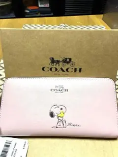 コーチCOACH長財布 ピーナッツ限定コラボ スヌーピープリント F53773