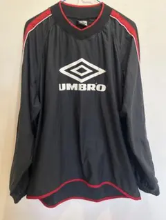 UMBRO 長袖ピステ ブラック/レッド　Lサイズ
