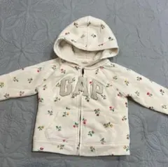 GAP ベビー　花柄裏ボアパーカー 2歳