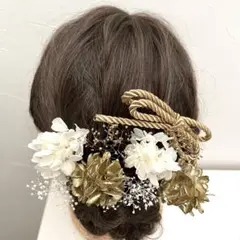 再販☆髪飾り☆卒業式成人式結婚式振袖袴ヘッドドレスドライフラワー紫陽花紐リボン