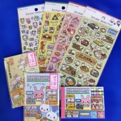 シール セリア 平成 アニマル　メモ帳　ポチ袋　シール　計７個　匿名発送