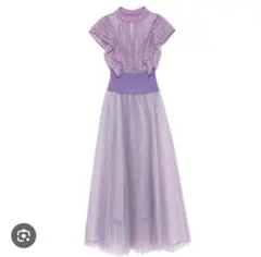 スナイデル snidel ロングワンピース ラベンダー　紫　Fサイズ　結婚式