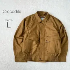 【クロコダイル】ジャケット ブルゾン 長袖 フルジップ ライナー付 綿混 ワーク