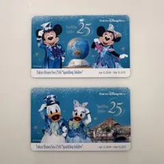 東京ディズニーシー 25周年 JAL 搭乗証明書 ステッカー 2枚セットのサムネイル