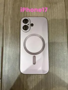 iPhone17　ソフトカバー　MagSafe対応　カメラ保護　ピンク　軽量