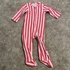 お値下げ！First Closet ストライプロンパース 70