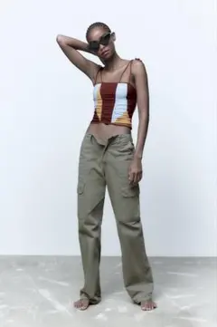 ZARA ギャザーニットトップス