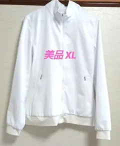 【美品】ユニクロ レディース ホワイト ジップアップ ジャンパー ブルゾン XLのサムネイル