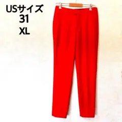 レディース テーパードパンツ スラックス レッド USサイズ31