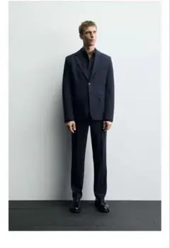 ZARA TRAVELER 出張 スーツ セットアップ グレー　ネイビーセット ZARA TRAVELER 出張 スーツ セットアップ グレー ネイビーセット