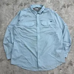 t*i様 Columbia　フィッシングシャツ　PFGシャツ　XL　ライトブルー
