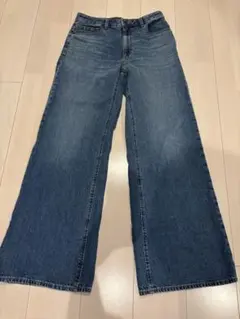 新品　バギーフレアジーンズ　丈長め　Lのサムネイル