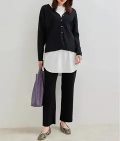 新品　ROPÉ PICNIC 【アンチピリング】RIBパンツ ニットパンツ