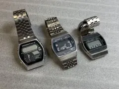 ①CITIZEN デジタル　腕時計　３点まとめ　ジャンクのサムネイル