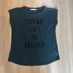 Andemiu モスグリーン ノースリーブTシャツ