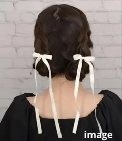 リボン　ヘアピン　4個セット