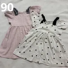 【branshes】チェック ドット ワンピース 2点セットのサムネイル