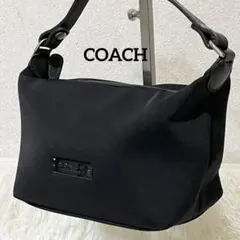 美品✨ COACH コーチ ロゴプレート ミニハンドバッグ アクセサリーポーチ