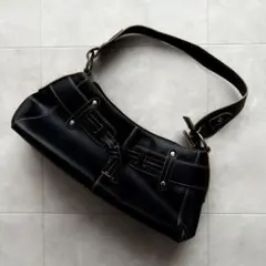 00s archive leather one shoulderbag y2k