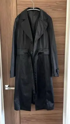 美品　トレンチコート　ブラック黒　コートジャケット　M