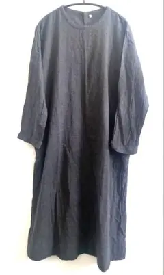 美品 無印良品 ワンピース MUJI 無印 ムジ M-L 綿100%