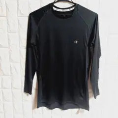 Champion（チャンピオン）インナー　長袖　アンダーシャツ　M　ブラック　㊳