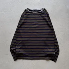 00s eddie bauer border l/s ボーダー ロンt ブラウンのサムネイル