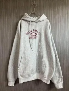 チャンピオン　Champion フード　パーカー　プルオーバー　霜降りグレー